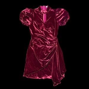 Elegant Velvet Dress in Rich Burgundy